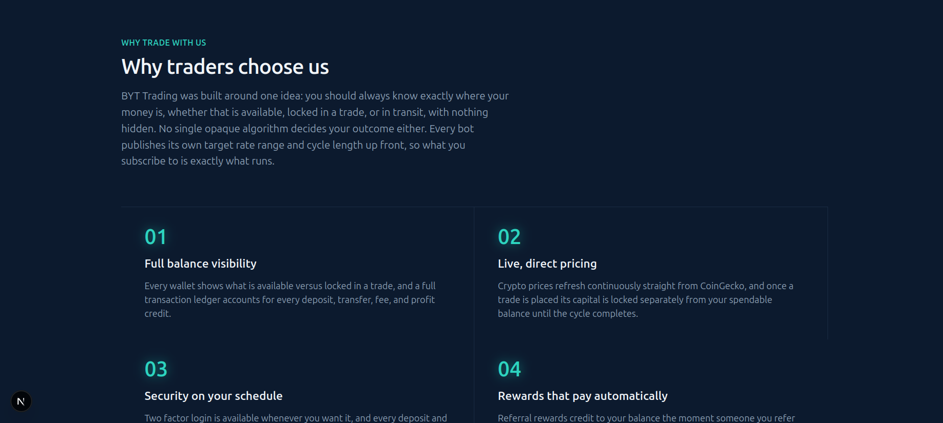 BYT Trading screen 7